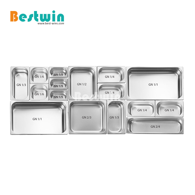 Hotel Supply American style Stainless Steel Food Ice Cream Container Gastronorm GN Pan Stainless steel containers