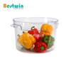 4L NSF SGS Certification Plastic PP PC Clear White Food Storage Containers with lids
