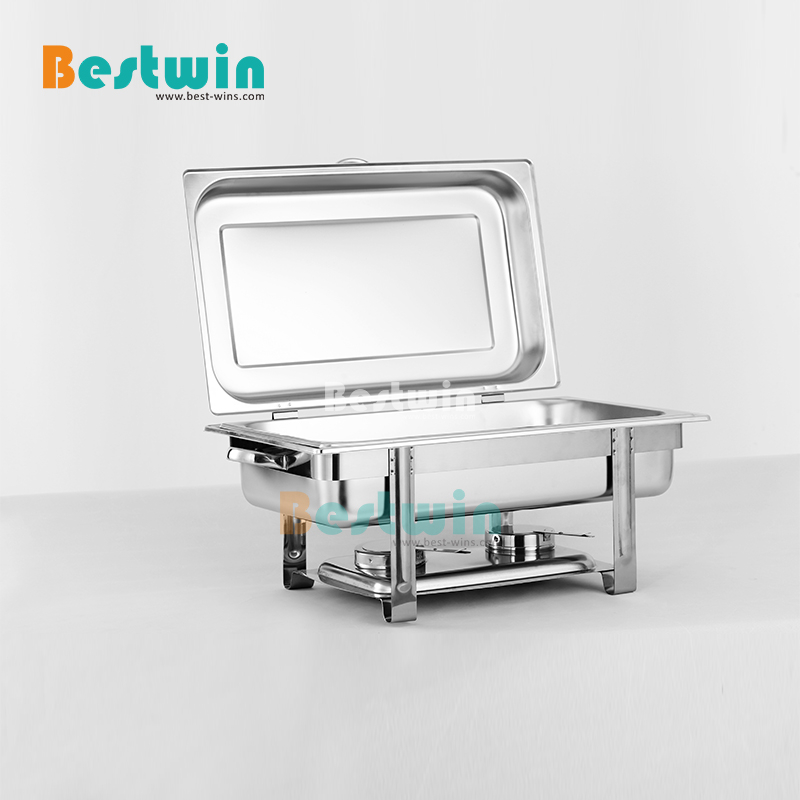 JQ833 Full Size Food Warmer Stainless Steel Catering Chafing Dishes with Hinged Lid