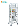 9 15 18-Tier Aluminum Bread Cake Bun Pan Rack Oven Bakery Trolley 